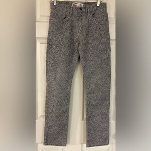 Levi's 510 Super Skinny Gray Print Jeans Youth Size 20 Regular (30 x 30)